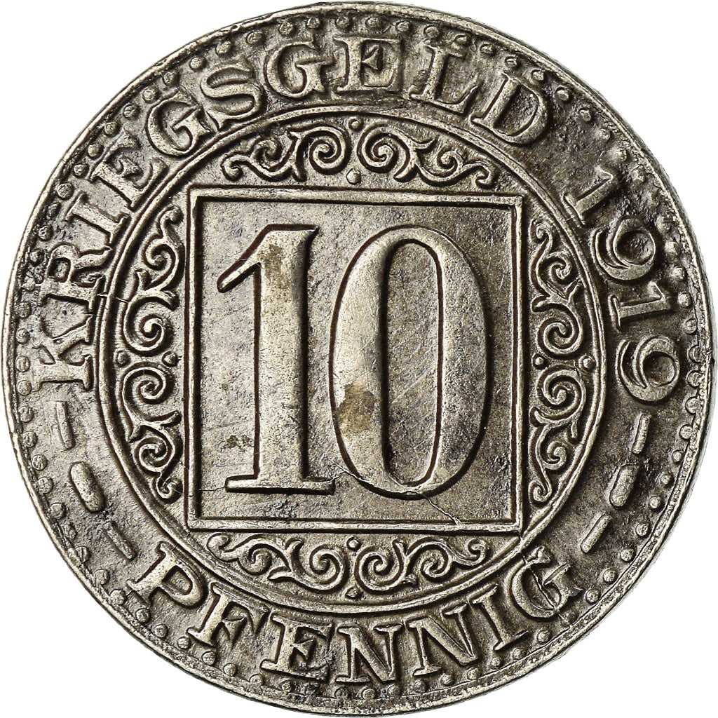 Moneta, Germania, Kriegsgeld, Oberhausen, 10 Pfennig, 1919, SPL-, Ferro