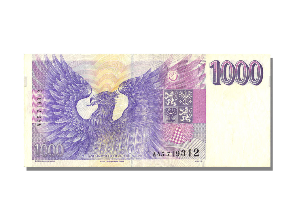 Czech Republic, 1000 Korun, 1993, KM #8a, UNC(63), A45