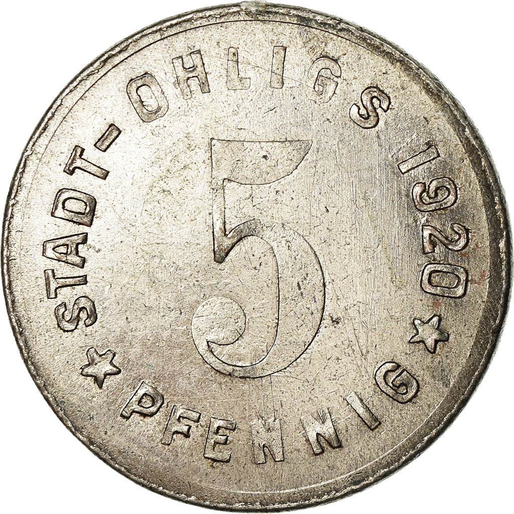 Coin, Germany, Notgeld, Ohligs, 5 Pfennig, 1920, AU(50-53), Iron
