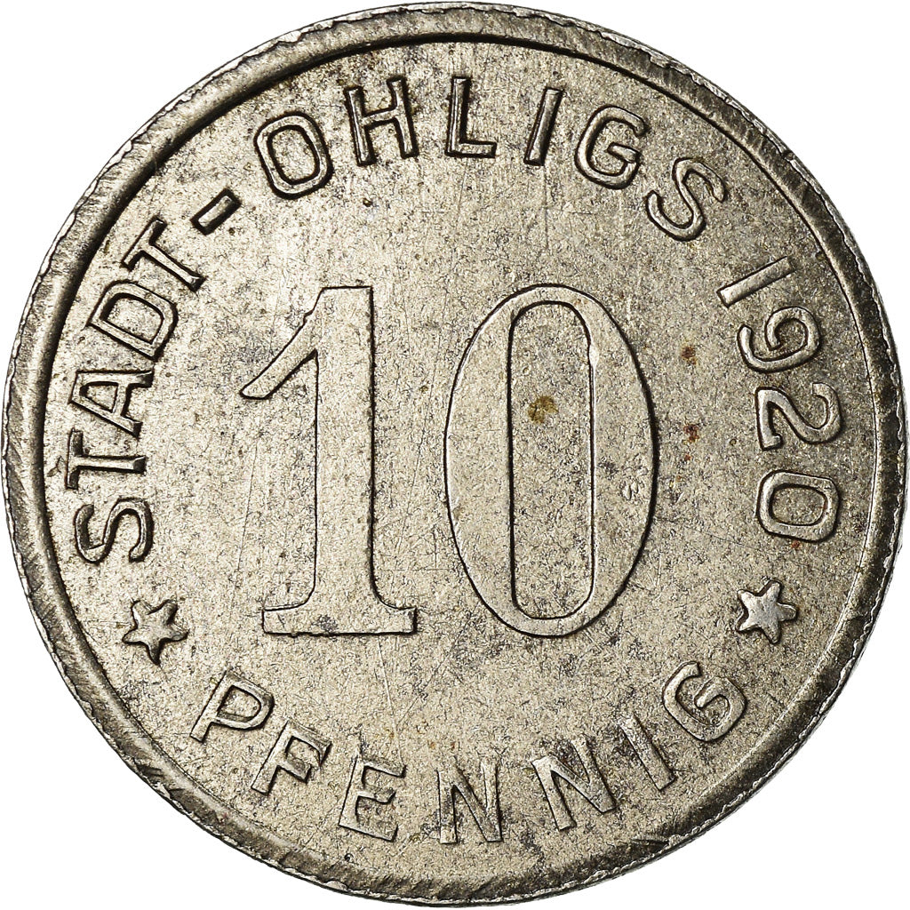 Coin, Germany, Notgeld, Ohligs, 10 Pfennig, 1920, AU(55-58), Iron