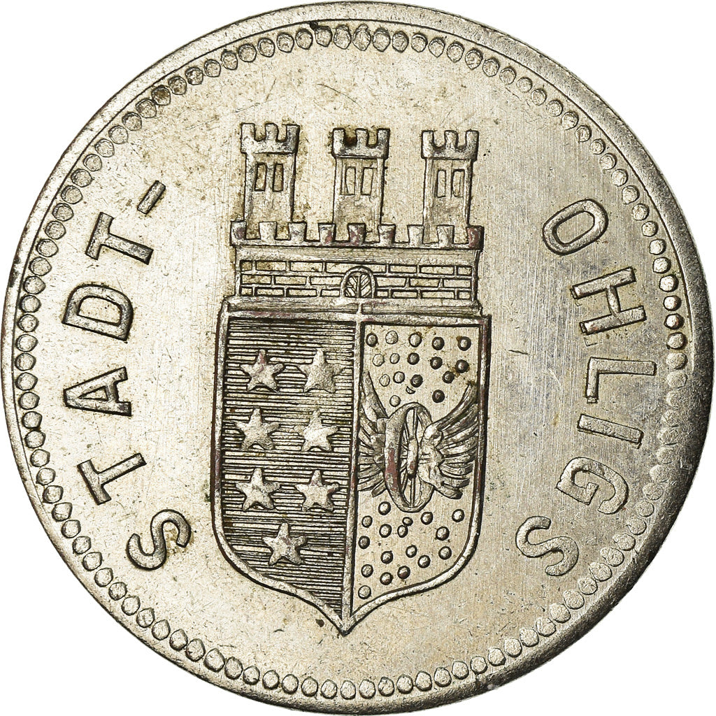 Coin, Germany, Notgeld, Ohligs, 50 Pfennig, 1920, AU(55-58), Iron
