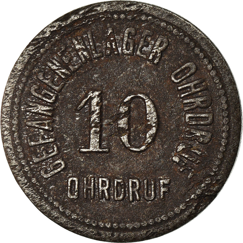 Coin, Germany, Kriegsgefangenengeld, Ohrdruf, 10 Pfennig, EF(40-45), Iron