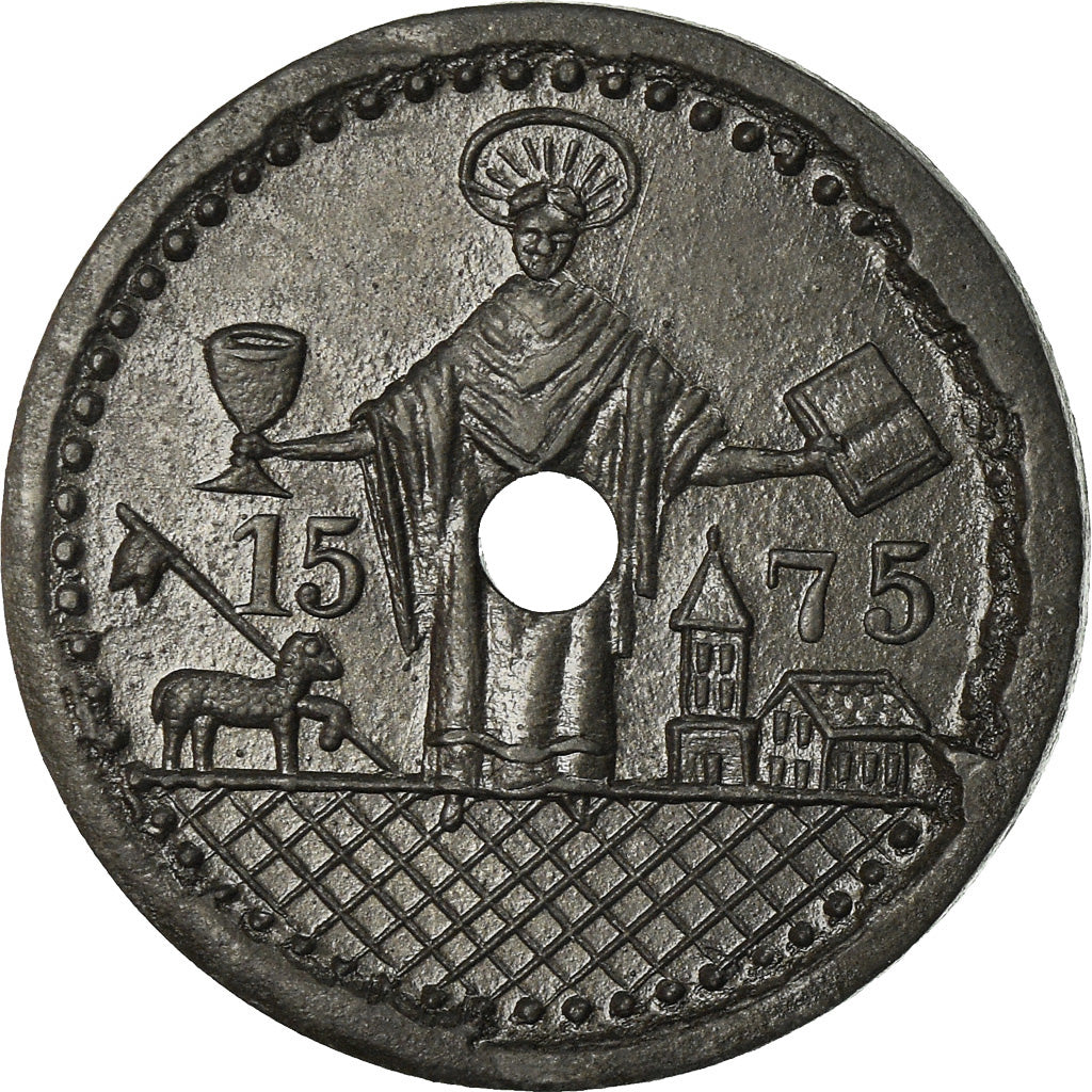 Coin, Germany, Notgeld, Oldisleben, 5 Pfennig, AU(55-58), Zinc