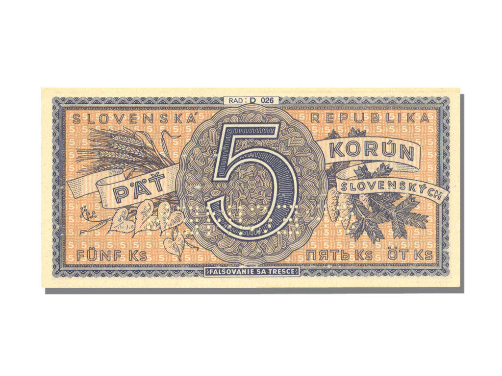 Slovacchia, 5 Korun, FDS