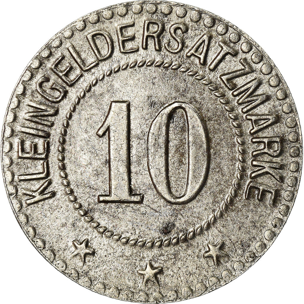 Münze, Deutschland, Kleingeldersatzmarke, Peine, 10 Pfennig, VZ, Iron