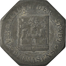 Moneta, Germania, Kleingeldersatzmarke, Pirmasens, 10 Pfennig, 1917, BB, Zinco