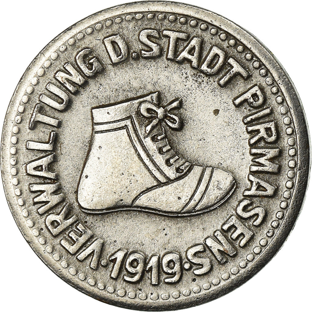 Monnaie, Allemagne, Kleingeldersatzmarke, Pirmasens, 5 Pfennig, 1919, SUP, Iron