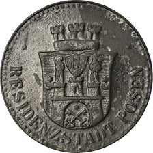 Coin, Germany, Geldersatzmarke, Posen, 10 Pfennig, 1917, EF(40-45), Zinc