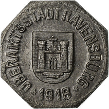 Coin, Germany, Kriegsgeld, Ravensburg, 10 Pfennig, 1918, AU(50-53), Iron