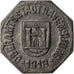Coin, Germany, Kriegsgeld, Ravensburg, 10 Pfennig, 1918, AU(50-53), Iron