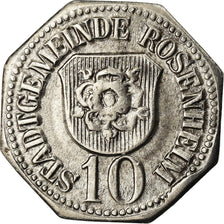 Coin, Germany, Kleingeldersatzmarke, Rosenheim, 10 Pfennig, 1918, AU(50-53)
