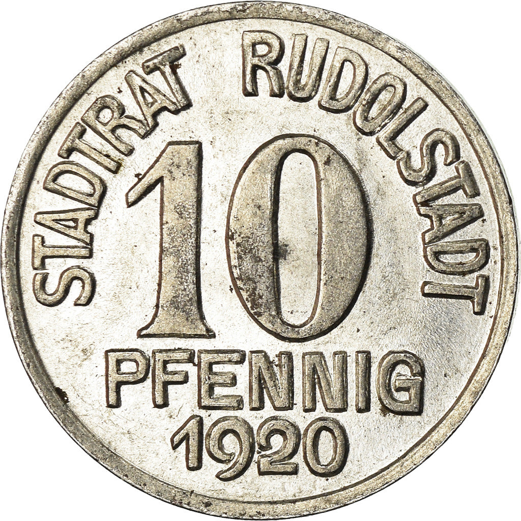 Monnaie, Allemagne, Charlotte v. Schiller, Rudolstadt, 10 Pfennig, 1920, SUP