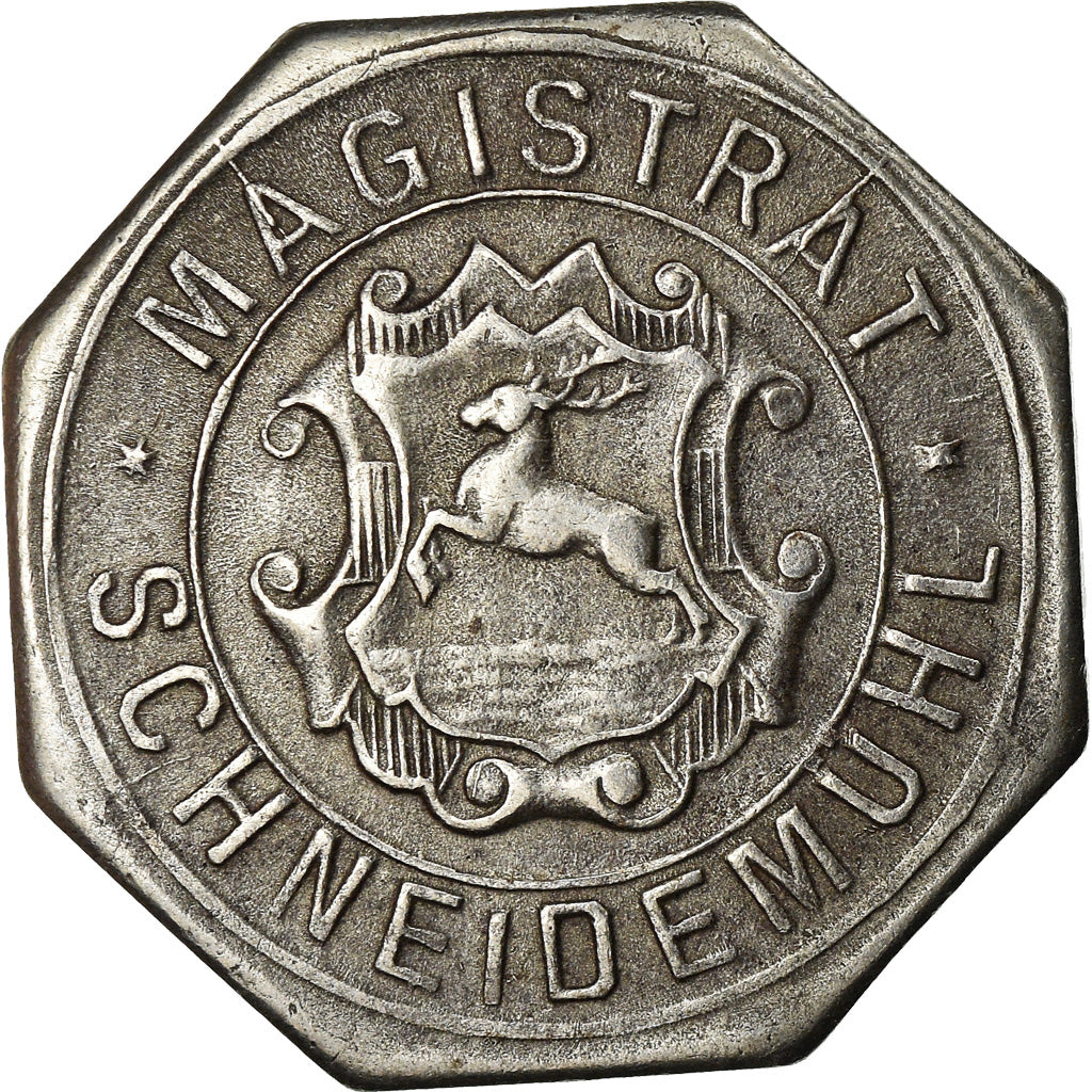 Münze, Deutschland, Kleingeldersatzmarke, Schneidemühl, 10 Pfennig, 1916, SS+