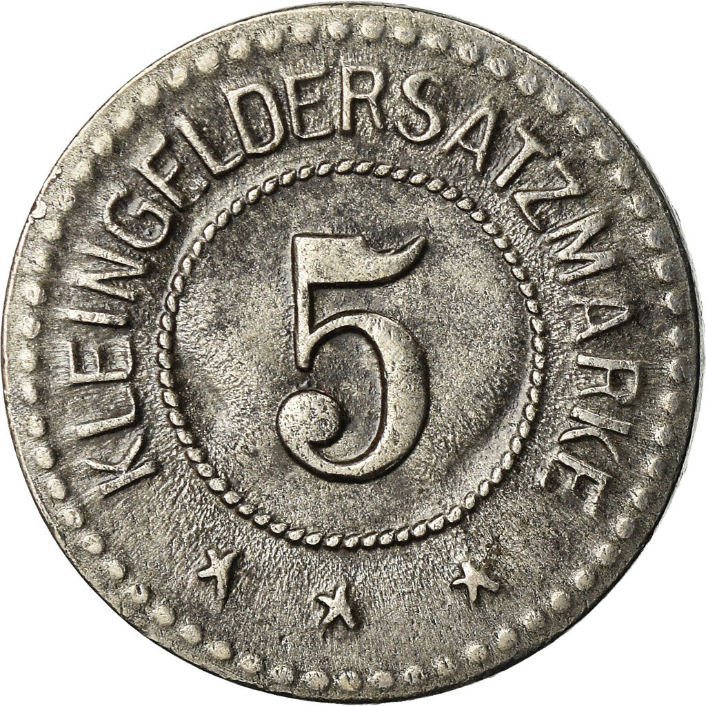 Coin, Germany, Kleingeldersatzmarke, Coburg, 5 Pfennig, 1917, AU(55-58), Iron
