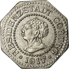 Moeda, Alemanha, Kleingeldersatzmarke, Coburg, 10 Pfennig, 1917, AU(55-58)