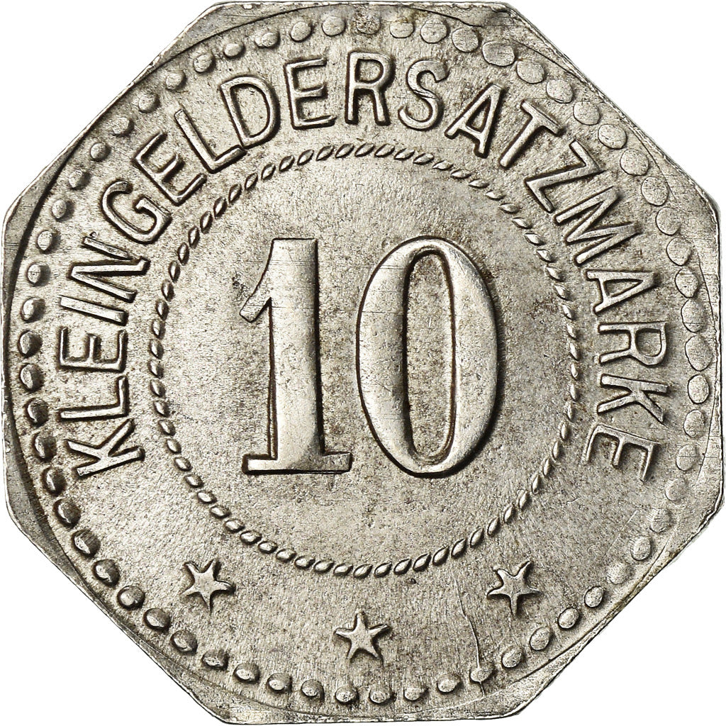 Moeda, Alemanha, Kleingeldersatzmarke, Coburg, 10 Pfennig, 1917, AU(55-58)