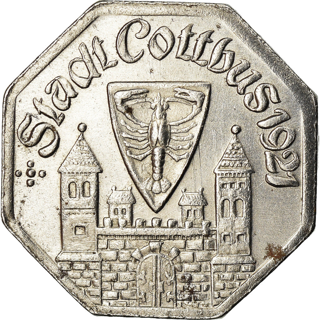 Coin, Germany, Notgeld, Coburg, 10 Pfennig, 1921, MS(60-62), Iron