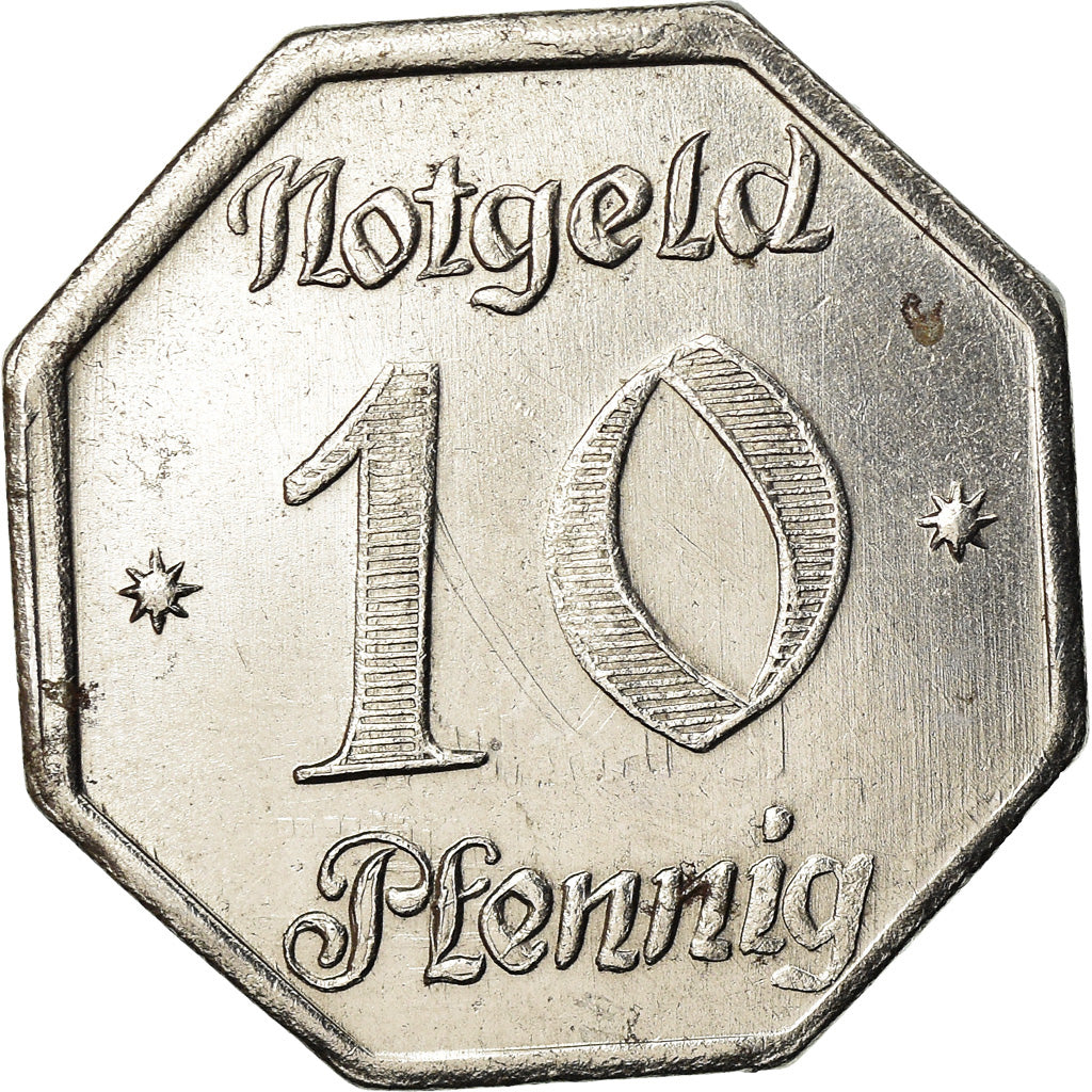 Coin, Germany, Notgeld, Coburg, 10 Pfennig, 1921, MS(60-62), Iron