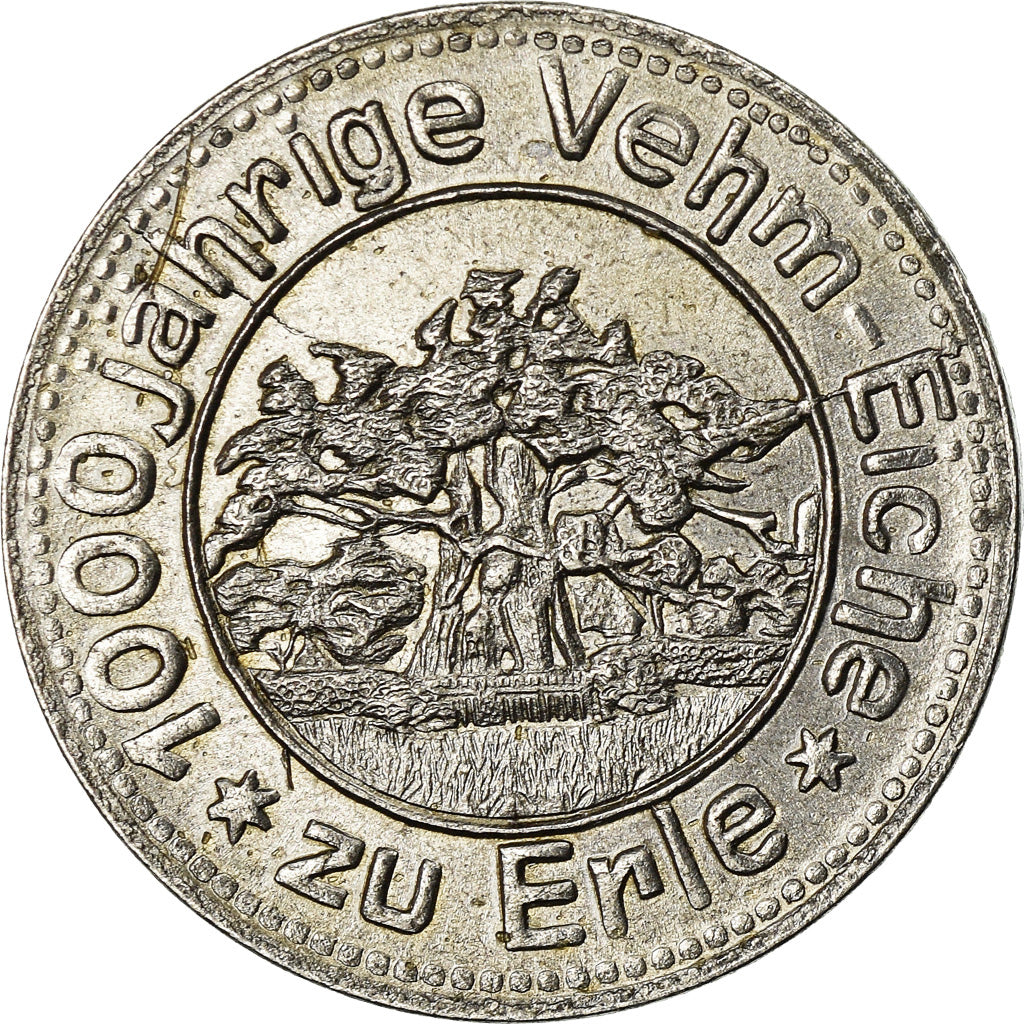 Coin, Germany, 1000 jährige Vehm-Eiche, Lembeck, 10 Pfennig, 1919, AU(55-58)