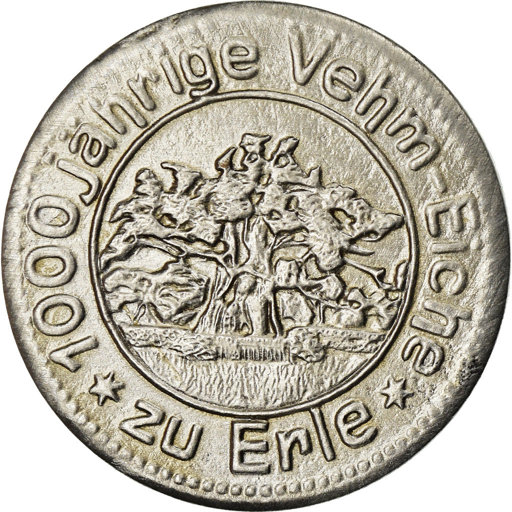 Coin, Germany, 1000 jährige Vehm-Eiche, Lembeck, 10 Pfennig, 1919, AU(55-58)