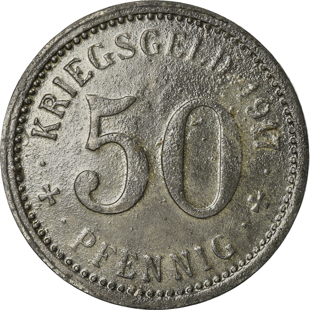 Moneda, Alemania, Kriegsgeld, Letmathe, 50 Pfennig, 1917, MBC, Cinc
