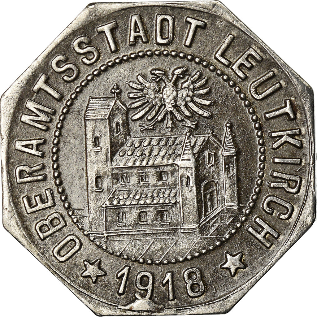 Monnaie, Allemagne, Kleingeldersatz, Leutkirch, 10 Pfennig, 1918, SUP, Iron