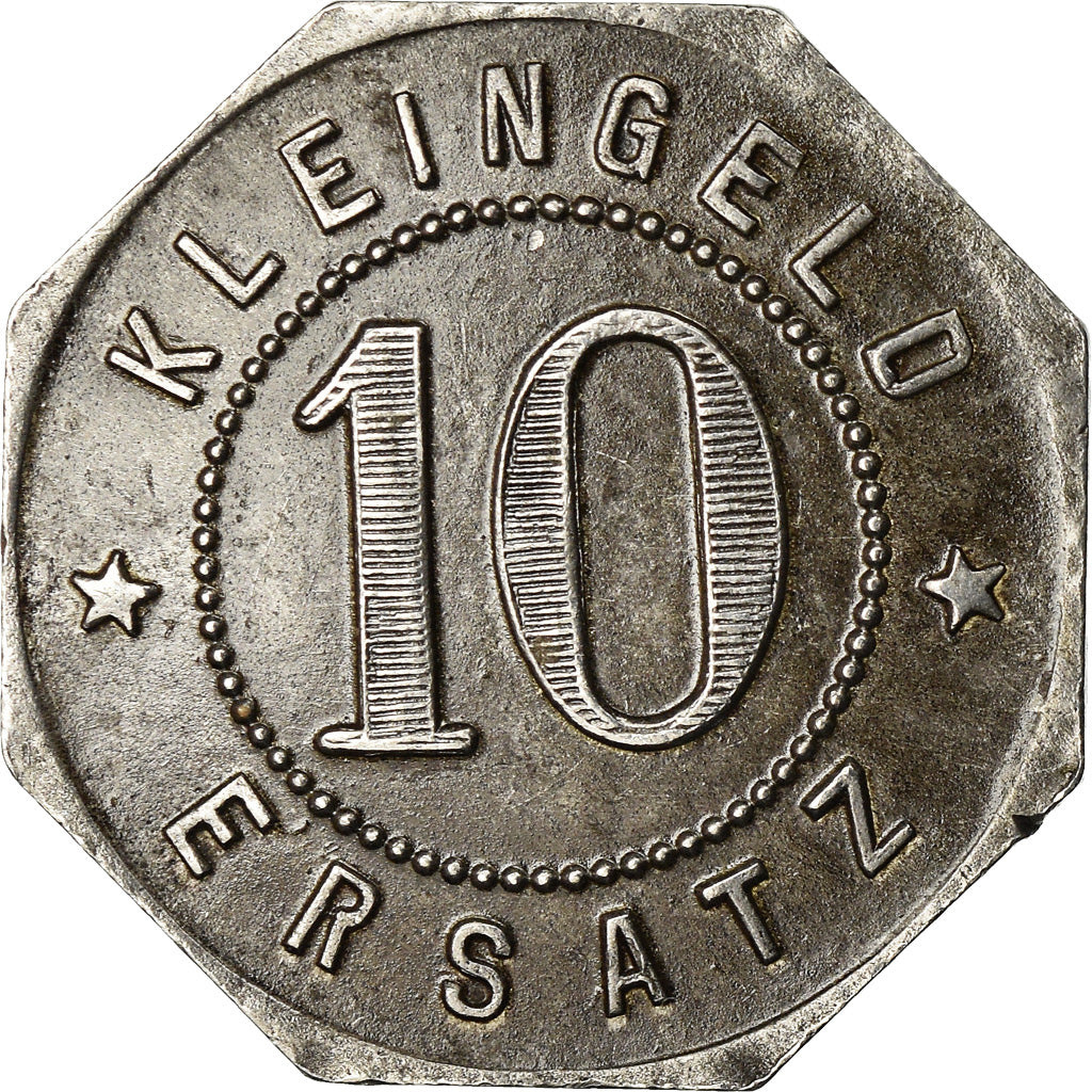Monnaie, Allemagne, Kleingeldersatz, Leutkirch, 10 Pfennig, 1918, SUP, Iron