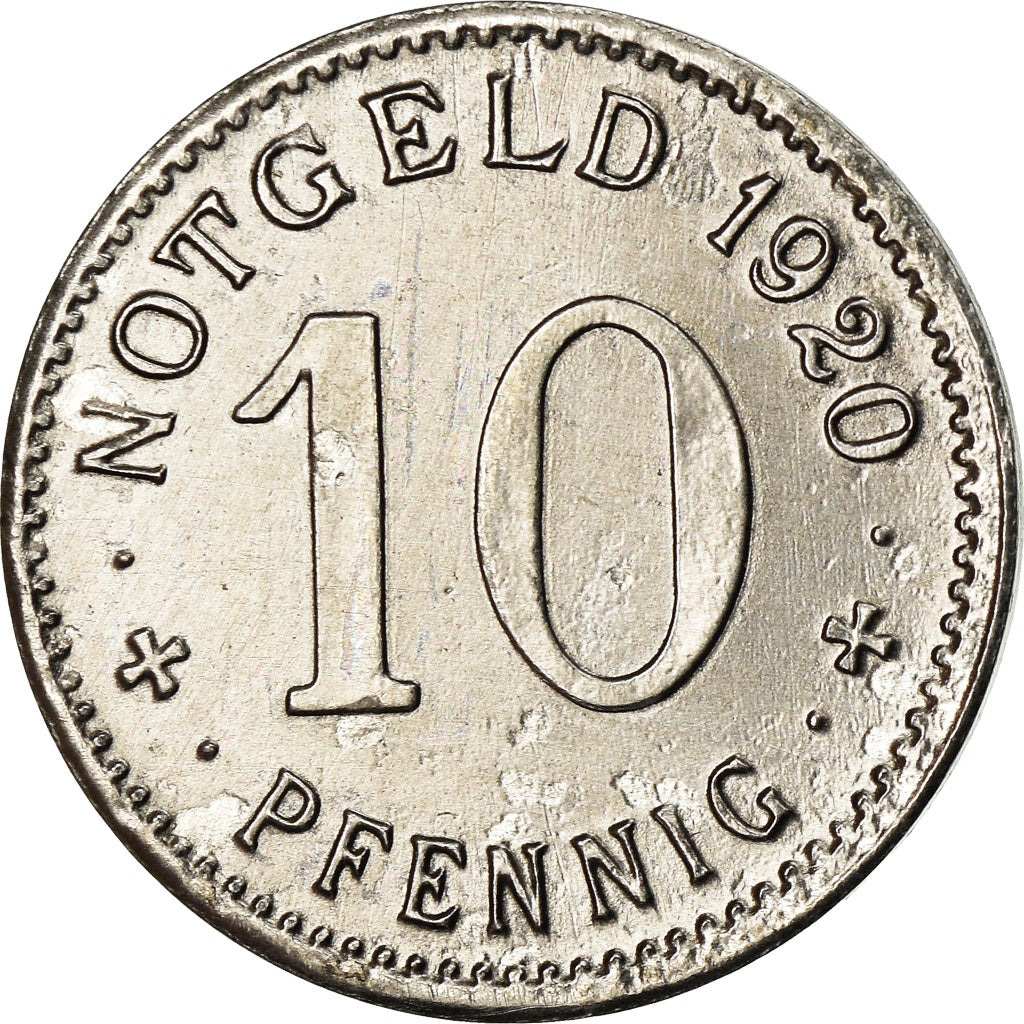 Coin, Germany, Notgeld, Lippstadt, 10 Pfennig, 1920, AU(55-58), Iron