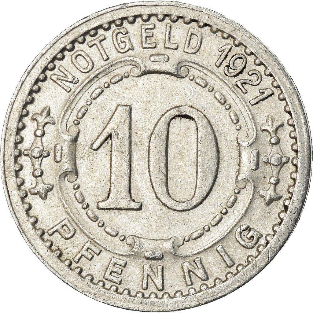 Coin, Germany, Notgeld, Lippstadt, 10 Pfennig, 1921, AU(50-53), Aluminum