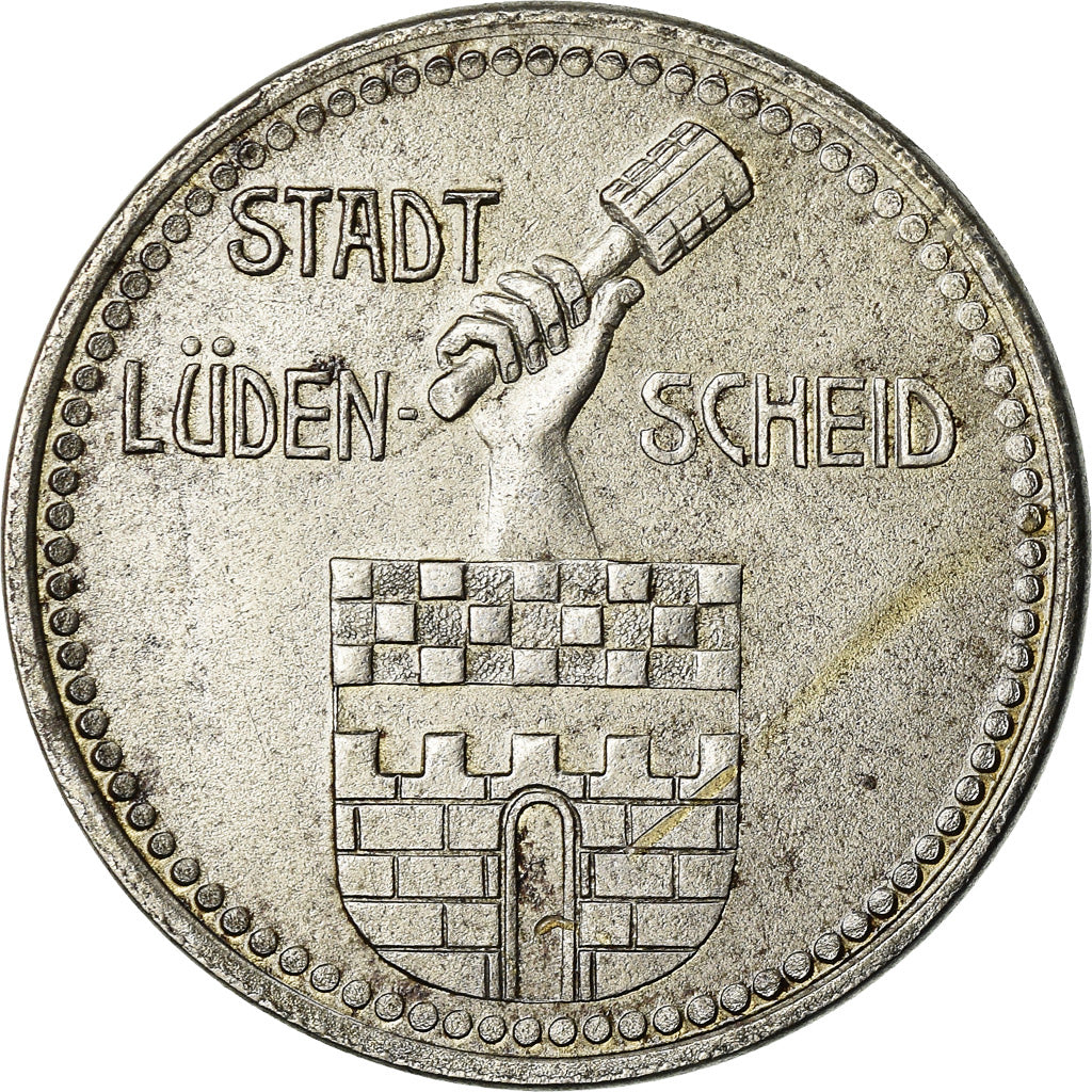 Coin, Germany, Kriegsgeld, Lüdenscheid, 10 Pfennig, 1917, AU(50-53), Iron