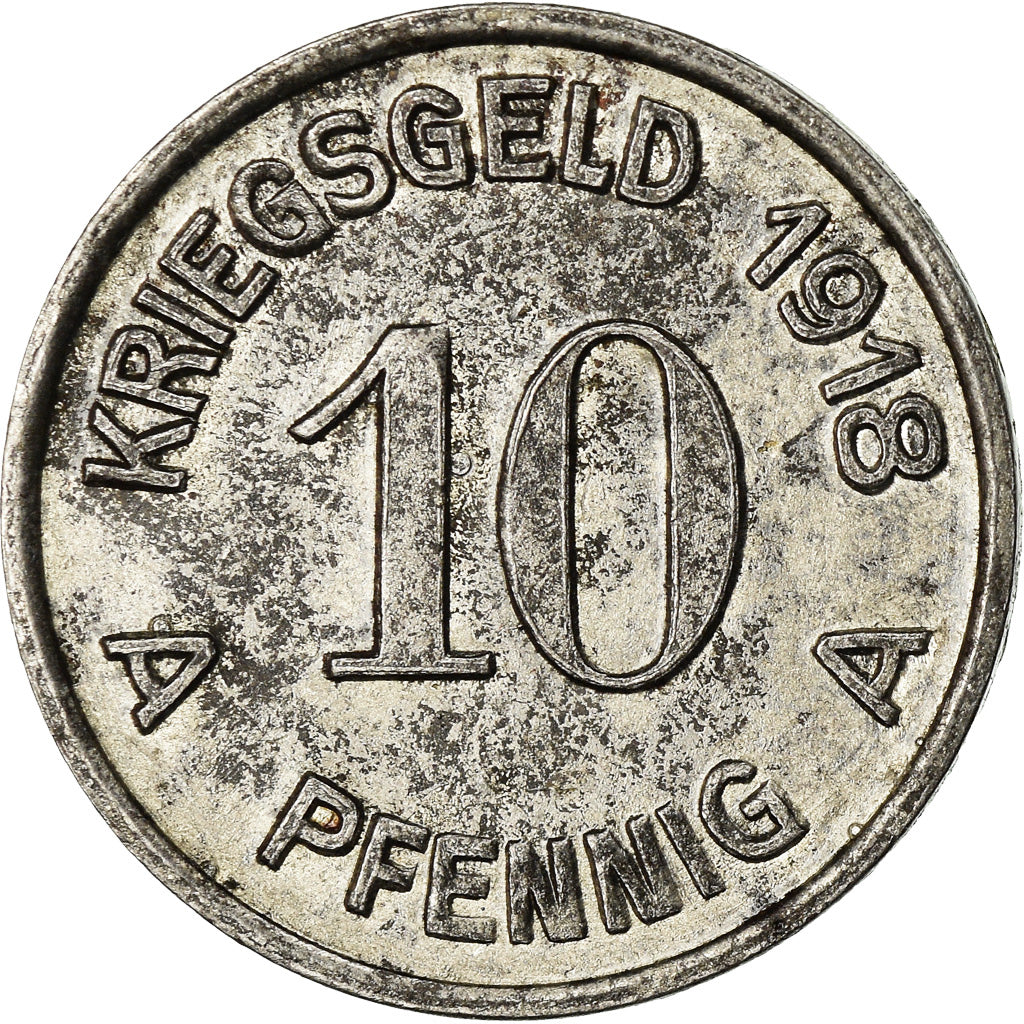 Münze, Deutschland, Kriegsgeld, Lüdenscheid, 10 Pfennig, 1918, SS+, Iron