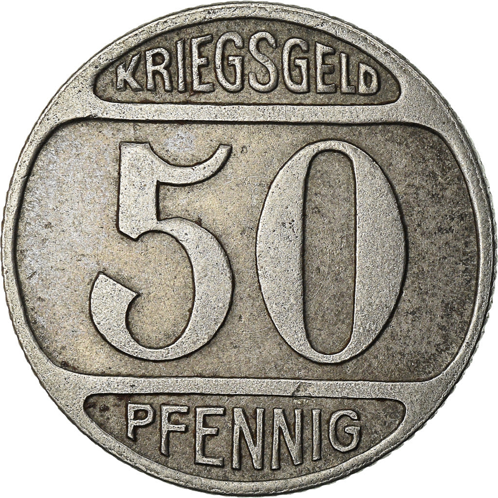 Monnaie, Allemagne, Kriegsgeld, Lüdenscheid, 50 Pfennig, 1918, TTB+, Iron
