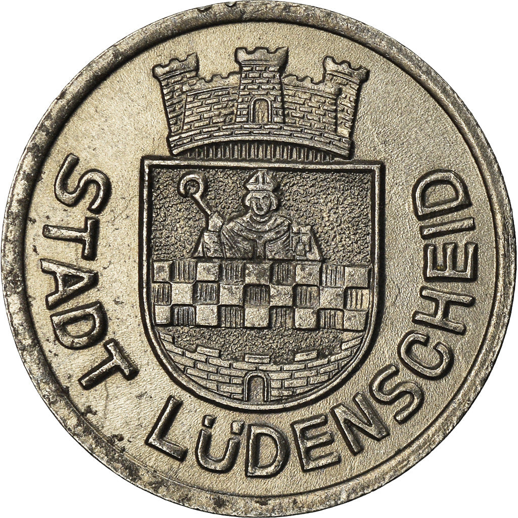 Coin, Germany, Notgeld, Lüdenscheid, 10 Pfennig, 1919, AU(55-58), Iron