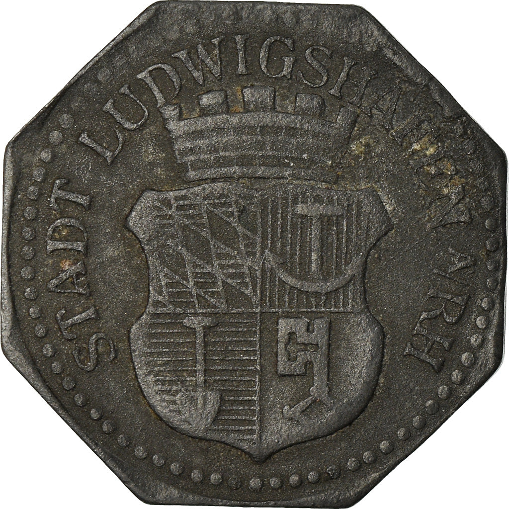 Coin, Germany, Kleingeldersatzmarke, Ludwigshafen am Rhein, 5 Pfennig