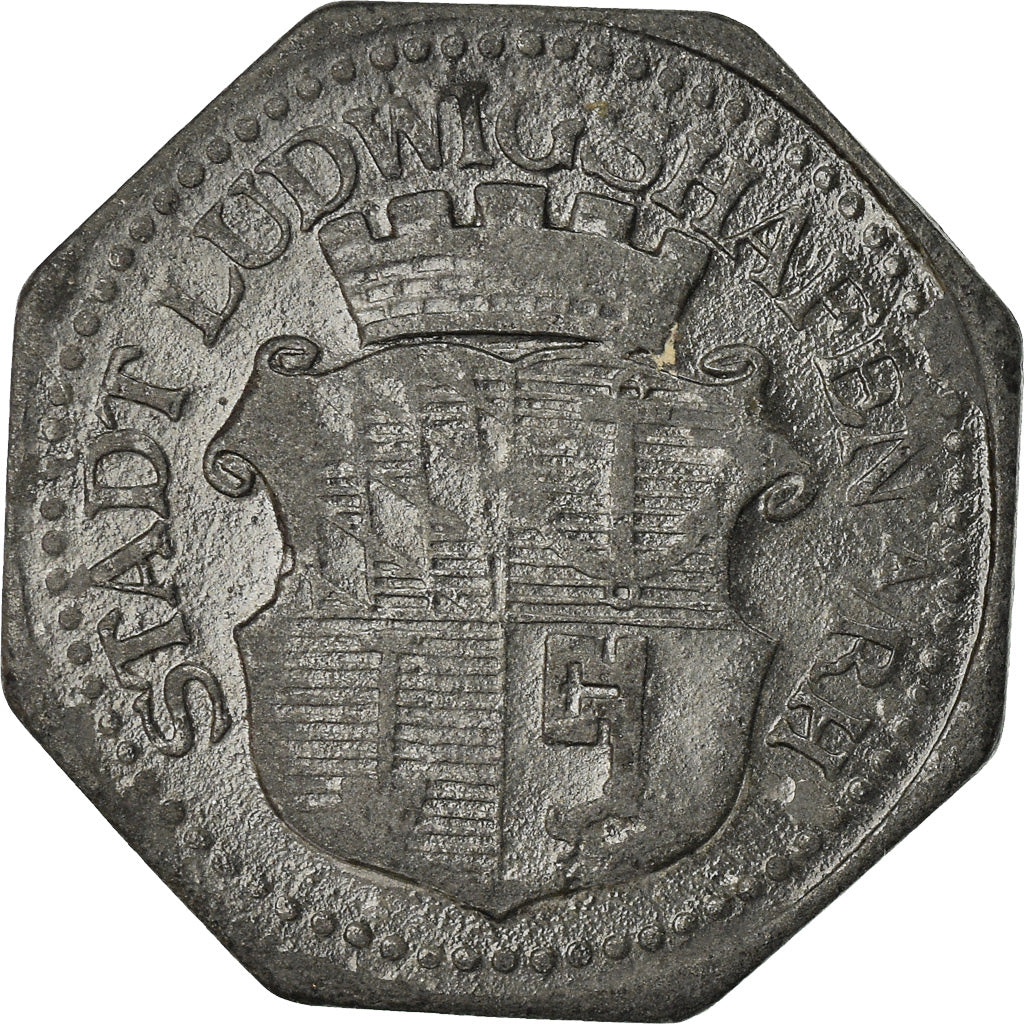 Coin, Germany, Kleingeldersatzmarke, Ludwigshafen am Rhein, 10 Pfennig