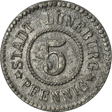 Moneta, Germania, Kleingeldersatzmarke, Lüneburg, 5 Pfennig, BB, Zinco