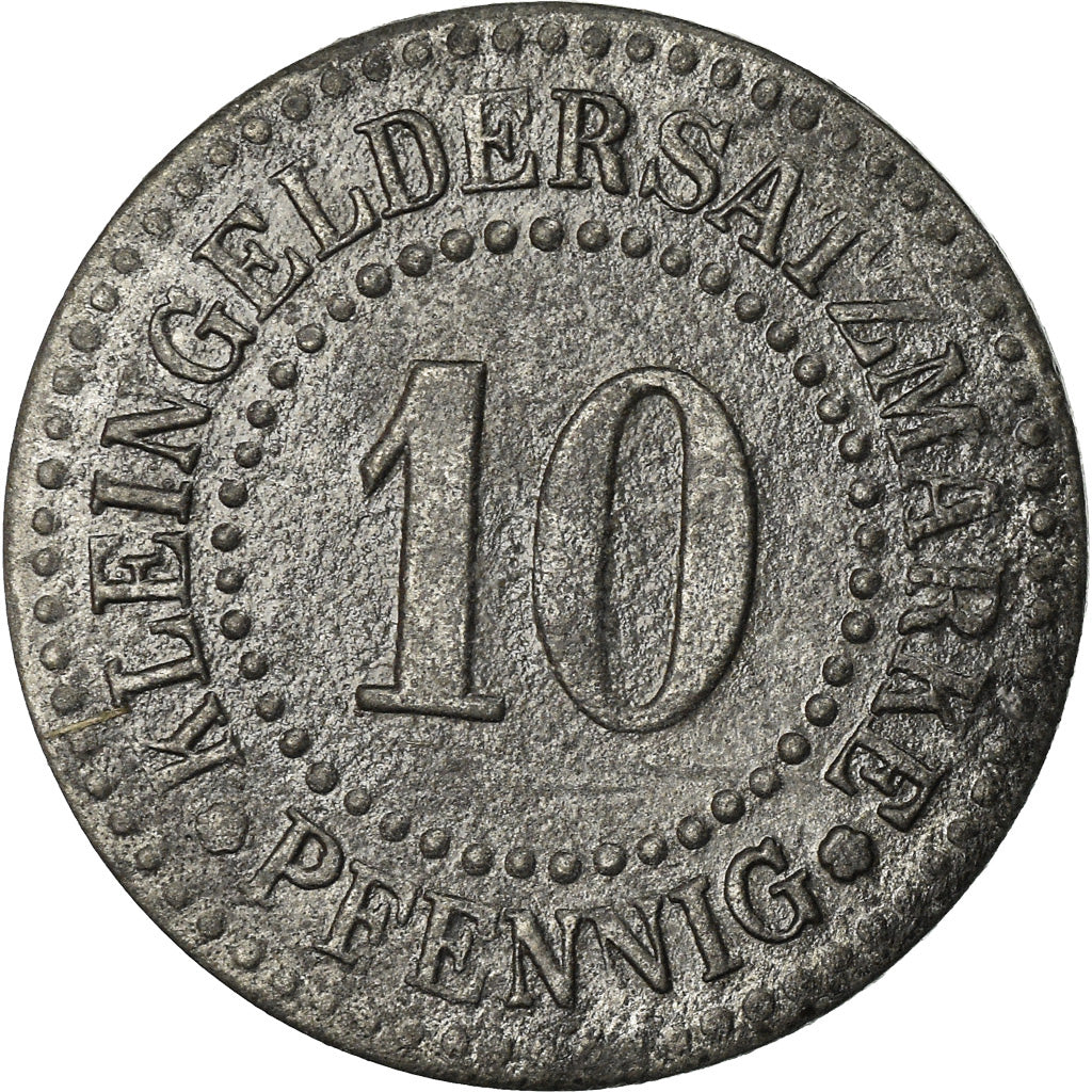 Coin, Germany, Kleingeldersatzmarke, Lüneburg, 10 Pfennig, EF(40-45), Zinc