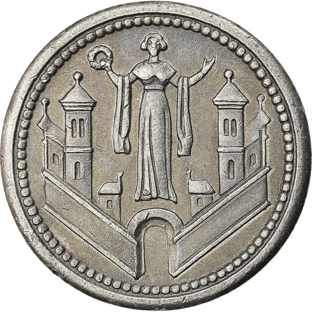Moneta, Germania, Notgeld, Magdeburg, 10 Pfennig, 1921, BB+, Alluminio