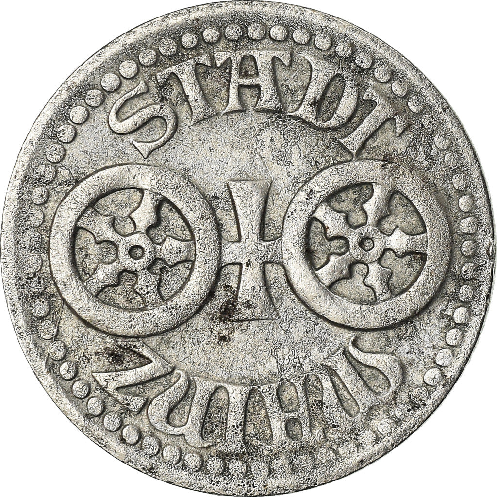 Coin, Germany, Notgeld, Mainz, 5 Pfennig, 1918, EF(40-45), Iron