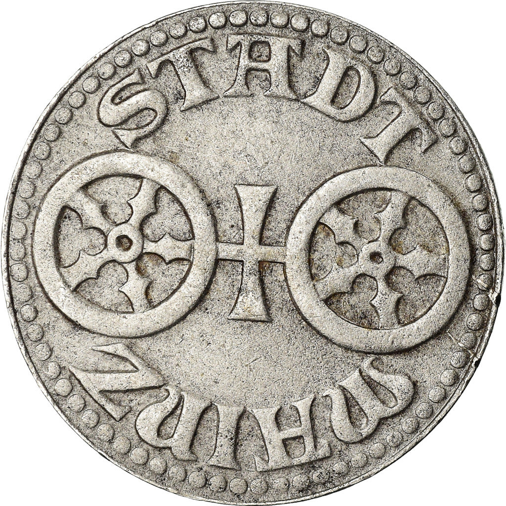 Coin, Germany, Notgeld, Mainz, 5 Pfennig, 1918, EF(40-45), Iron