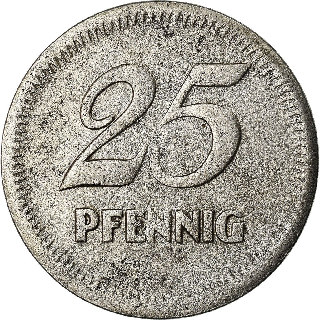 Coin, Germany, Notgeld, Mannheim, 25 Pfennig, 1919, EF(40-45), Iron