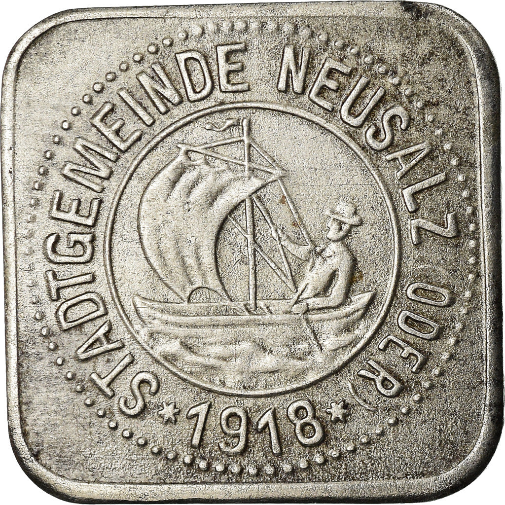 Coin, Germany, Ersatzgeld, Neusalz a. Oder, 10 Pfennig, 1918, AU(50-53), Iron