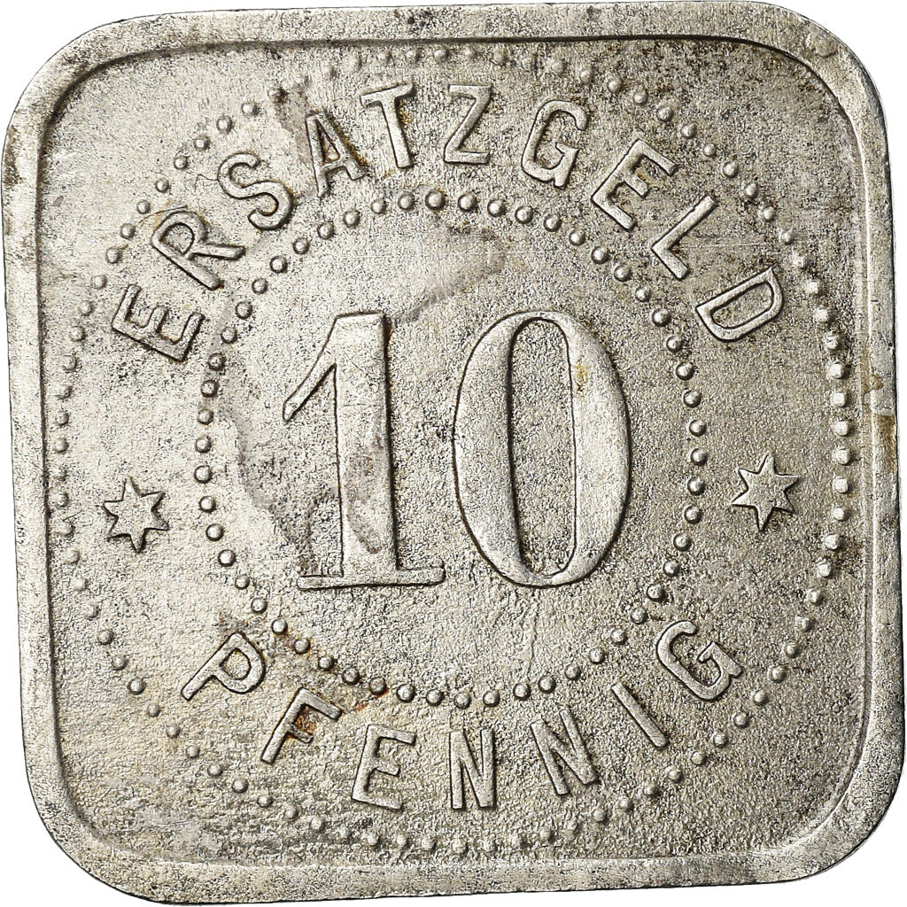 Coin, Germany, Ersatzgeld, Neusalz a. Oder, 10 Pfennig, 1918, AU(50-53), Iron