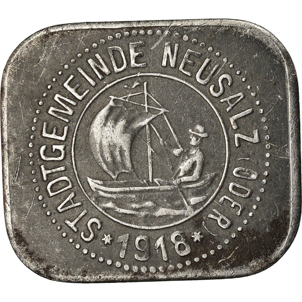 Coin, Germany, Ersatzgeld, Neusalz a. Oder, 50 Pfennig, 1918, EF(40-45), Iron