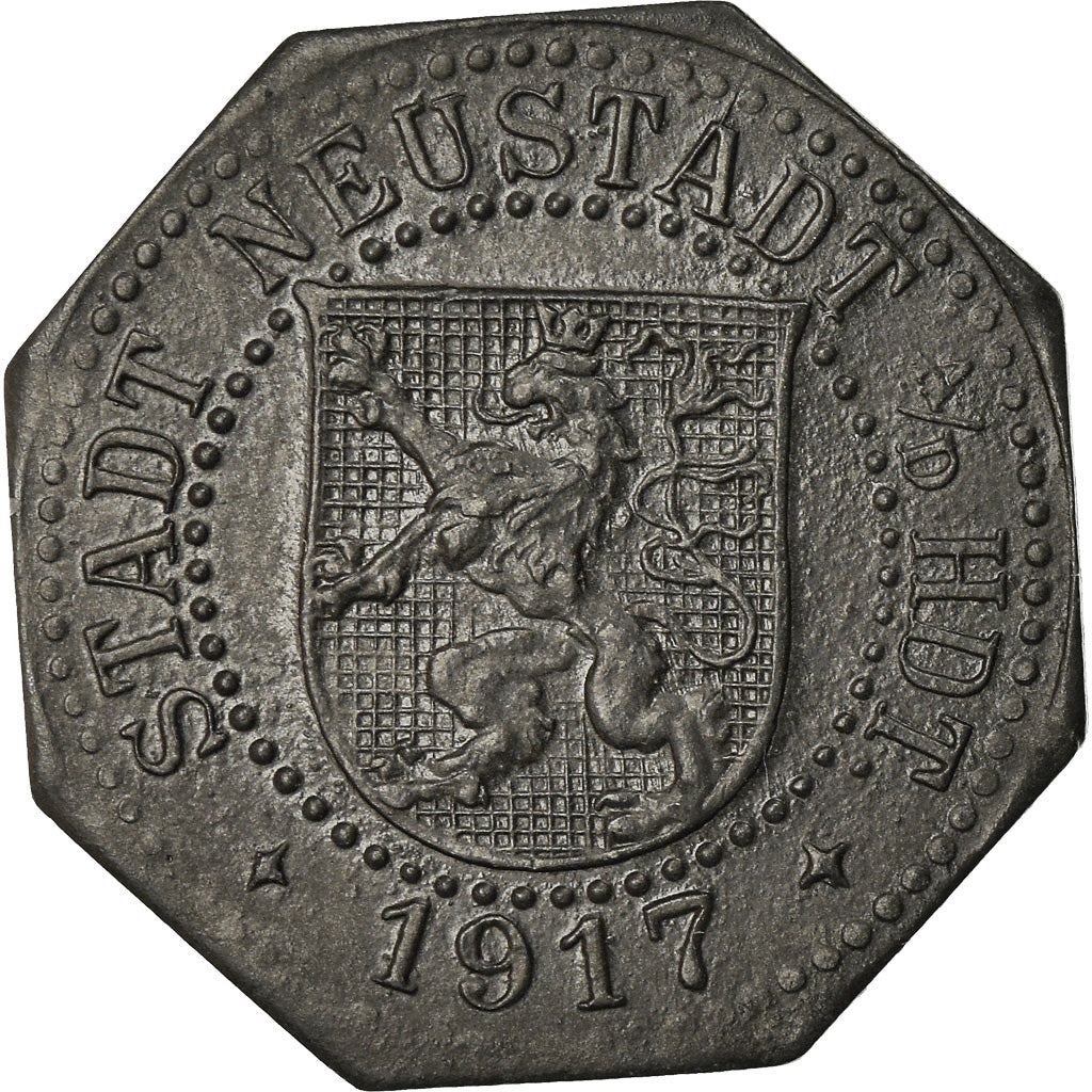Moneta, Germania, Kleingeldersatzmarke, Neustadt an der Haardt, 10 Pfennig