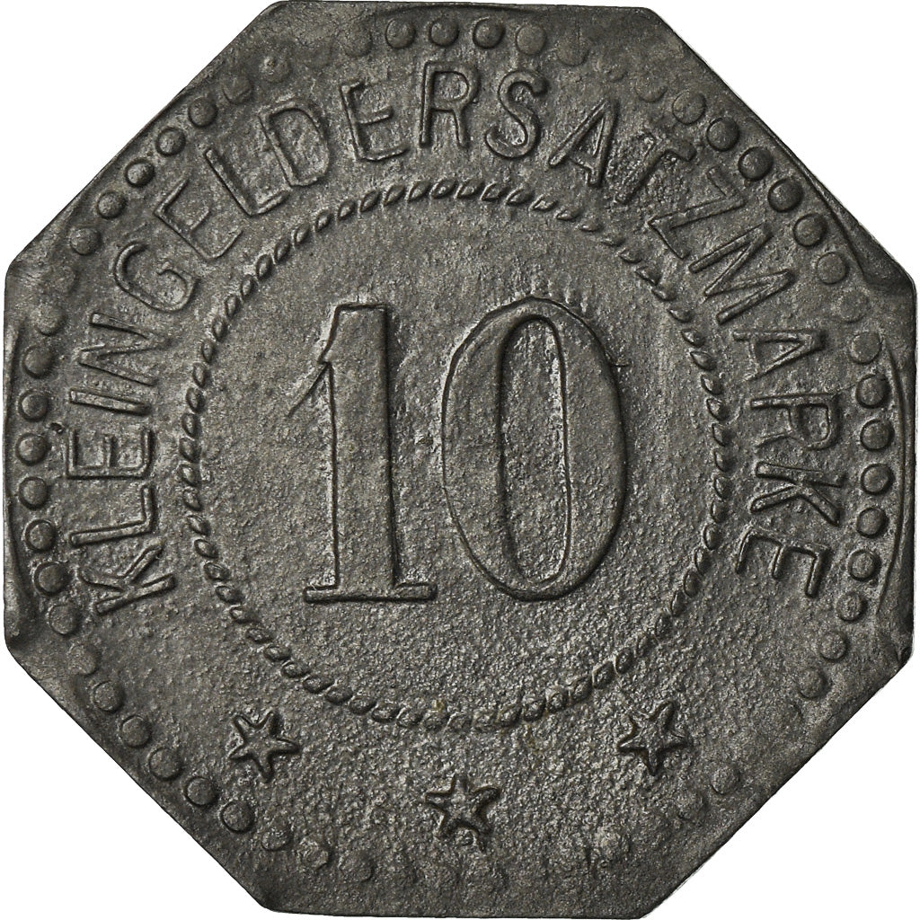 Moneta, Germania, Kleingeldersatzmarke, Neustadt an der Haardt, 10 Pfennig