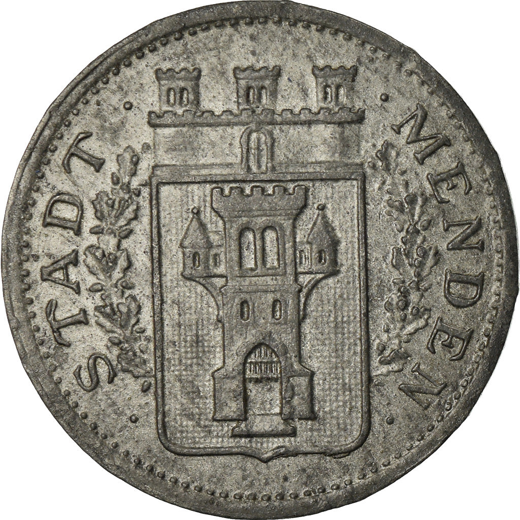 Münze, Deutschland, Kriegsgeld, Menden, 10 Pfennig, 1917, SS+, Zinc