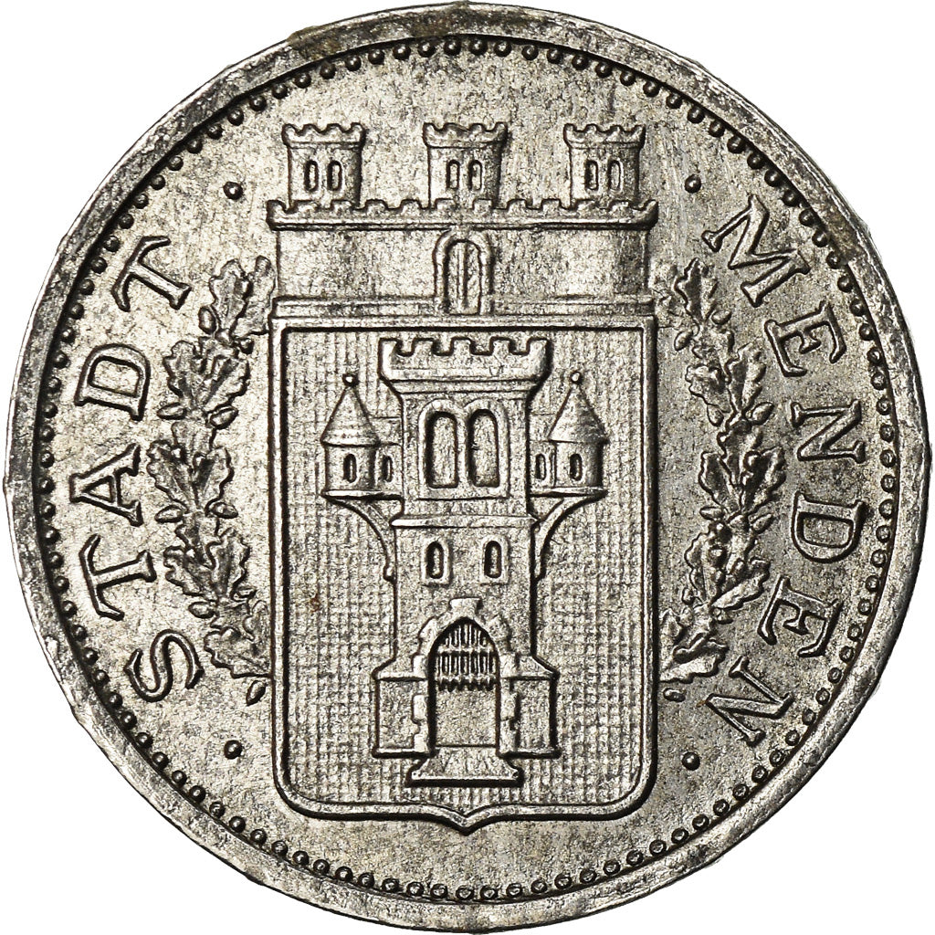 Coin, Germany, Kriegsgeld, Menden, 10 Pfennig, 1917, AU(50-53), Iron