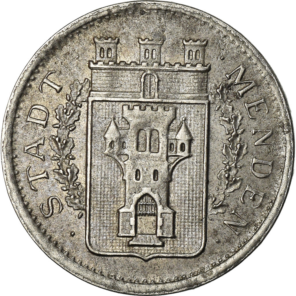 Coin, Germany, Kriegsgeld, Menden, 5 Pfennig, 1919, AU(50-53), Iron