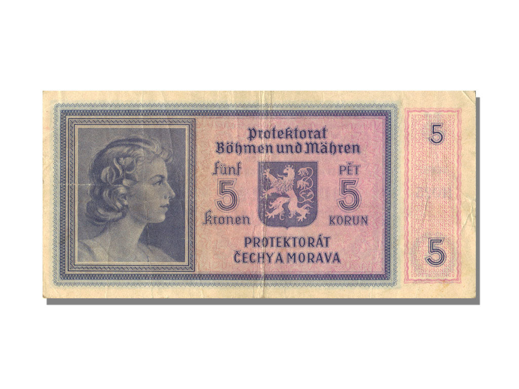 Bohemia and Moravia, 5 Korun, AU(50-53), H025